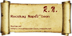 Rocskay Napóleon névjegykártya